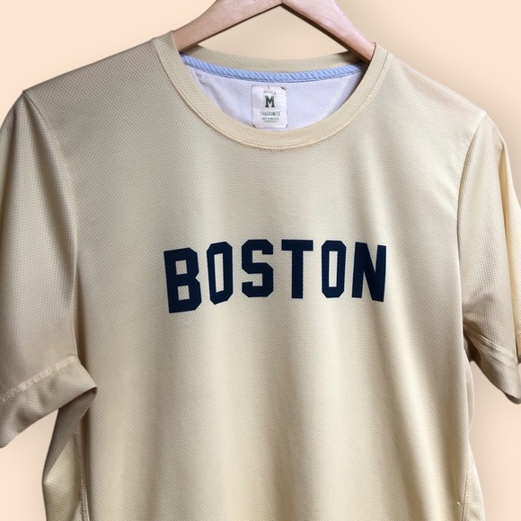Tracksmith MENS Yellow Boston Short Sleeve T-shirt Running Jersey Performance M - Picture 3 of 13